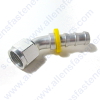 FRAGOLA AN FITTINGS 45* PUSH TO LOCK HOSE END,THEY ARE CLEAR (SILVER) IN COLOR.